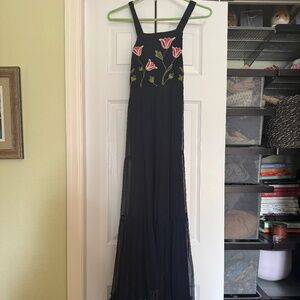 Anthropologie tulipan floreat maxi dress